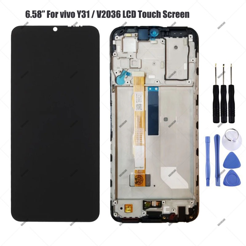 6.58 "สําหรับ vivo Y31 V2036 จอแสดงผล LCD Touch Screen Digitizer Assembly Replacement