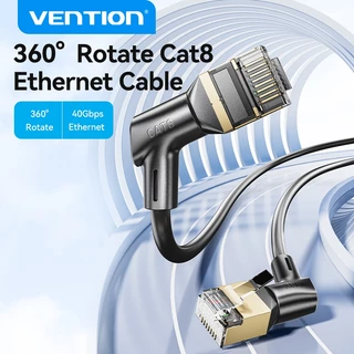 Vention สายเคเบิลอีเธอร์เน็ตCat8 40Gbps 2000MHz RJ45 SFTP Ethernet Cable หมุน360° ได้ สําหรับแล็ปท็อป/PS5/Router/Steam Deck