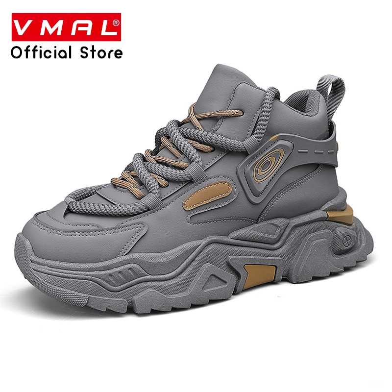 VMAL รองเท้าผ้าใบลําลองสําหรับคุณพ่อหนังคุณภาพสูงสําหรับฤดูใบไม้ร่วงและฤดูหนาว