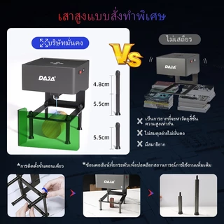 DAJA DJ6 เครื่องแกะสลักเลเซอร์แบบพกพา laser engraver การพิมพ์ตัดอัตโนมัติสําหรับโลหะพิมพ์, อะคริลิค, หนัง, ไม้, ไม้ไผ่และอาหาร