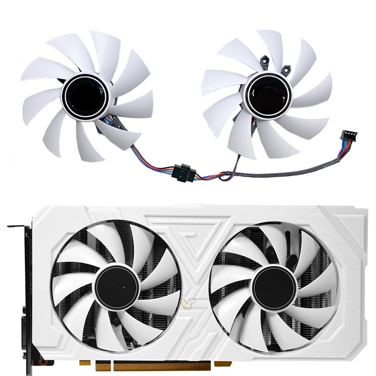 ใหม่ พัดลมระบายความร้อนการ์ดจอ สีขาว สําหรับ GALAX RTX 2070 2080 2080 SUPER EX V2