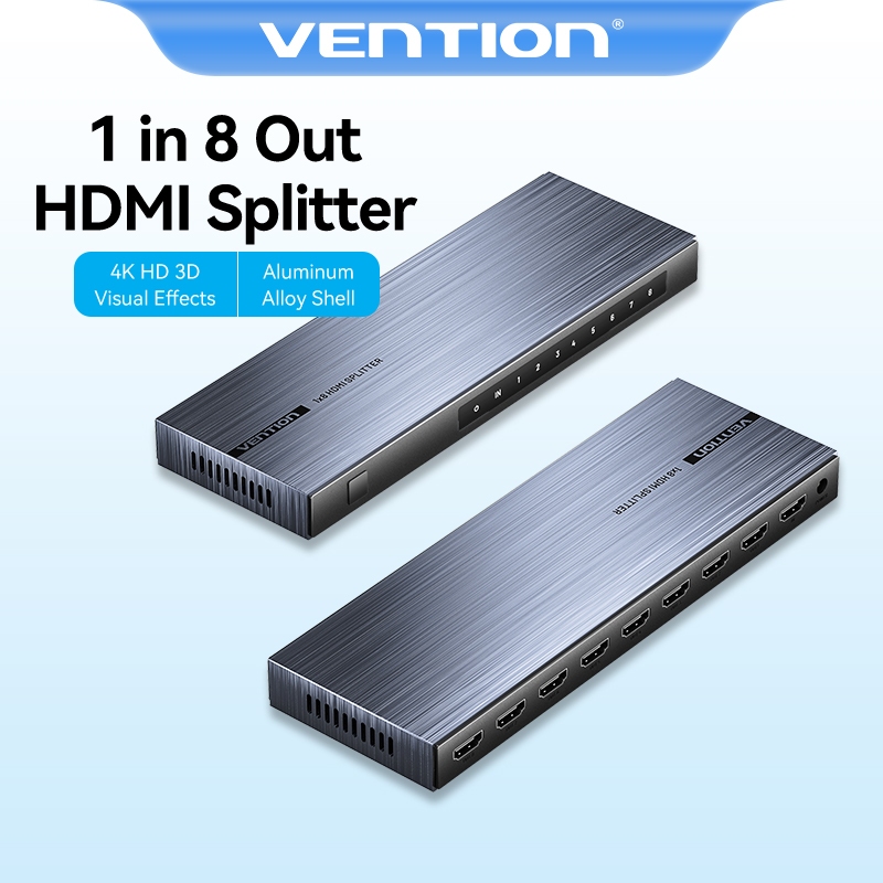 Vention อะแดปเตอร์แปลง HDMI 2.0 4K 60HZ เข้า 1 ออก 8 สําหรับ PS4 TV XBOX360 Xiaomi Mi Box Bi-Direction
