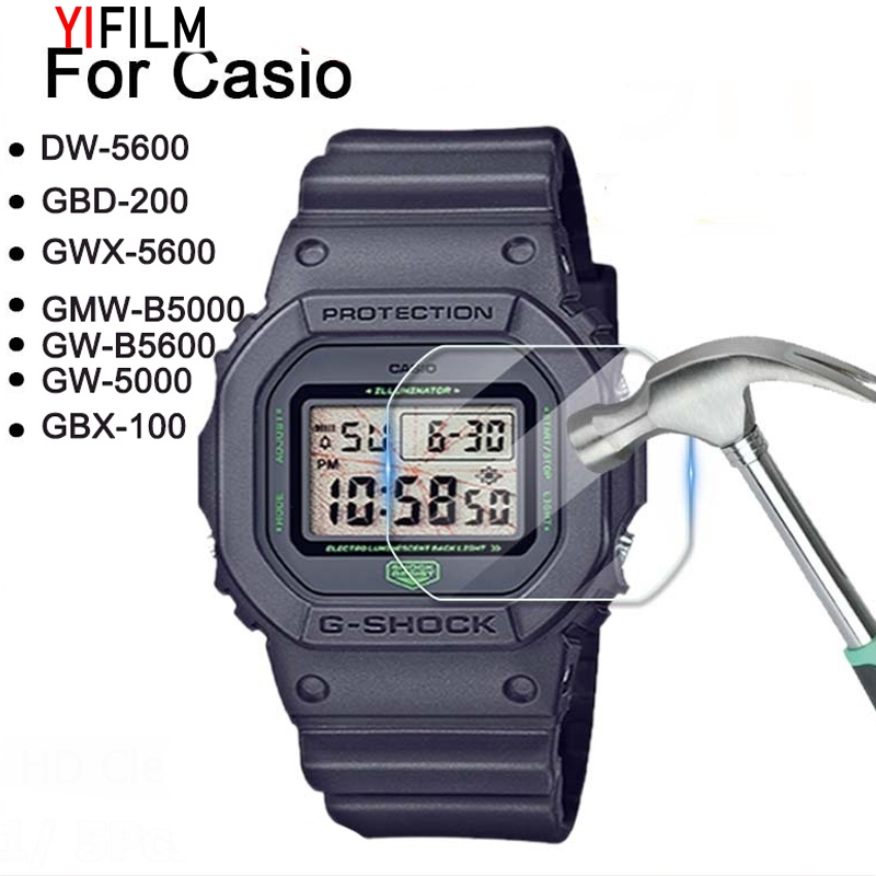 Yifilm ฟิล์มกระจกนิรภัยกันรอยหน้าจอ gshock*1 ชิ้น (DW-5600,GBD-200,GWX-5600,GMW-B5000,GW-B5600,GW-50