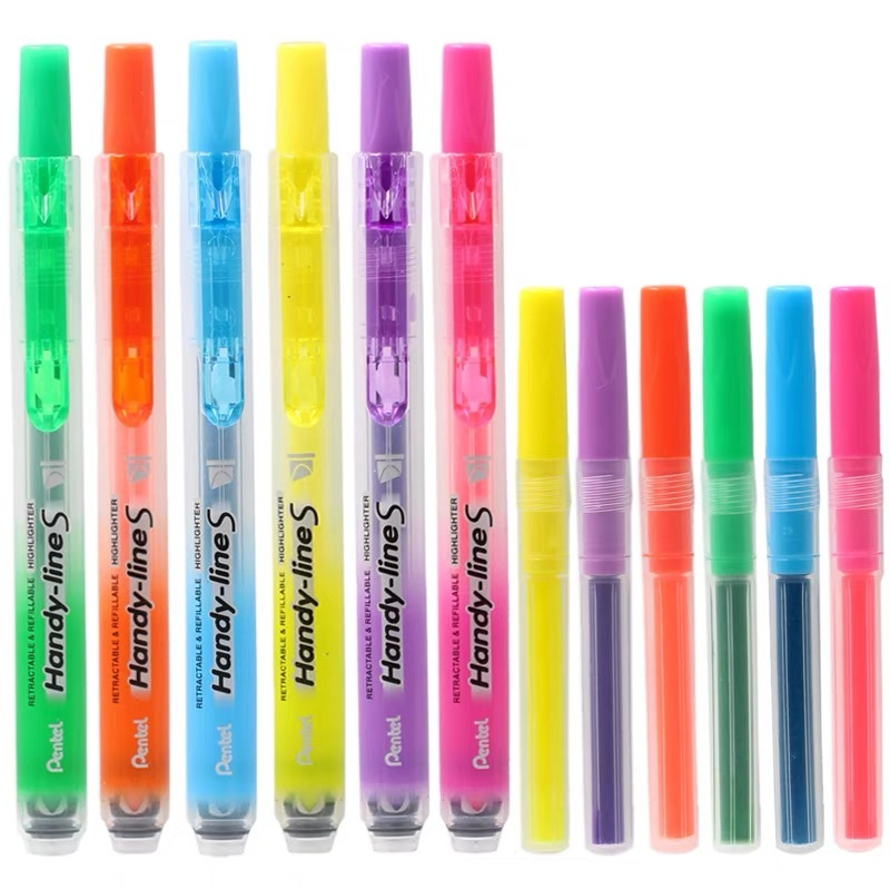 Pentel SXS15 ปากกาเน้นข้อความญี่ปุ่น ⭐ ปากกาเน้นข้อความหลายสี 4.0 มม ปากกามาร์กเกอร์สี วาดภาพ