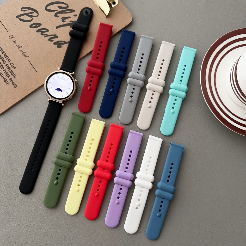 18mm 20mm 22mm Soft Silicone สายนาฬิกา huawei watch gt 5 สาย huawei watch gt 4 Strap GT2 pro GT2E GT