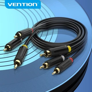 Vention Hifi Sound Quality 3RCA to 3RCA สายเคเบิลเสียงและวิดีโอ AV Cable Compatible with Box Speaker DVD Player