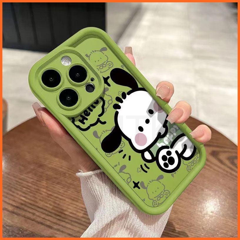 เคส OPPO F11 Pro F11 F9 F9 Pro Reno 4 4G Reno 6 4G เคส ซิลิโคน Diamond Pacha Dog Hello Happy กรณีโทรศัพท์