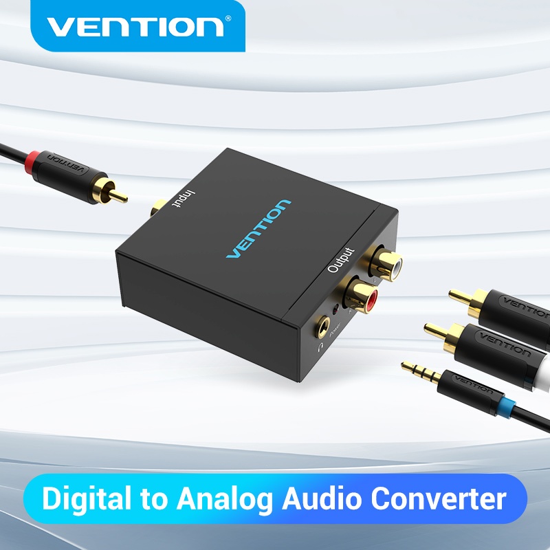 Vention อะแดปเตอร์แปลงเสียงดิจิทัล 192 khz Dac แบบออปติคัลและโคแอกเซียล (toslink/spdif) 3.5 มม BDF