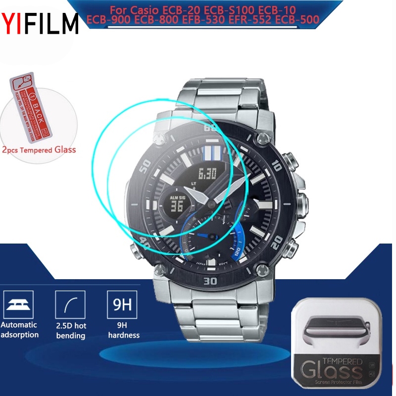 Yifilm ฟิล์มกระจกนิรภัยกันรอยหน้าจอ สําหรับ Casio ECB-20 ECB-S100 ECB-10 ECB-900 ECB-800 EFB-530 EFR-552 ECB-500 2 ชิ้น