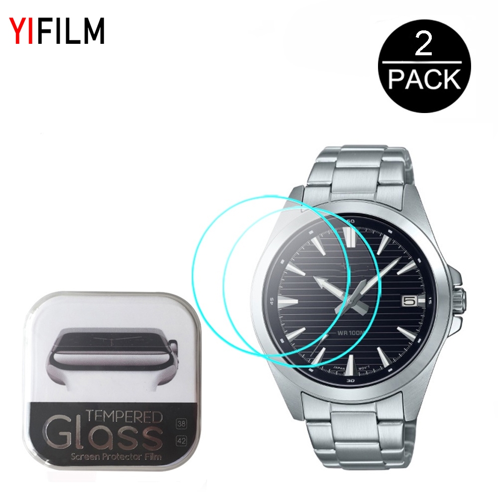 Yifilm ฟิล์มกระจกนิรภัยกันรอยหน้าจอ HD สําหรับ Casio EDIFICE EFV-630D EFV-140D EFV630D EFV140D 1AV 2