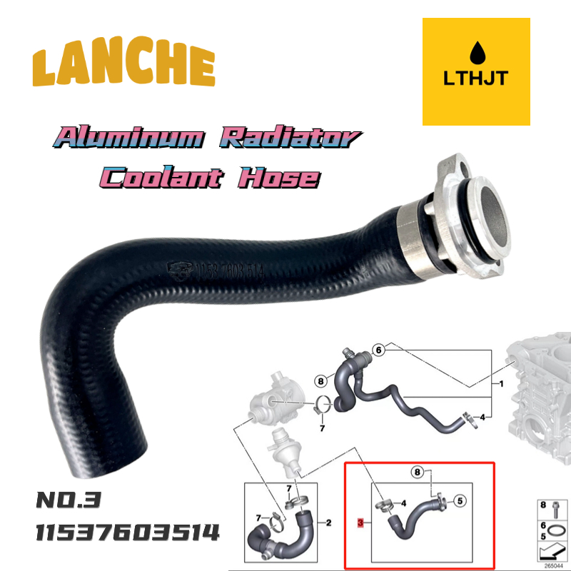 Lanche LTHJT BMW N20 320i F30 520i 528i F10 X1 E84 X3 F25 X5 F15 ท่อน้ําหล่อเย็นหม้อน้ํา อลูมิเนียม 11537603514