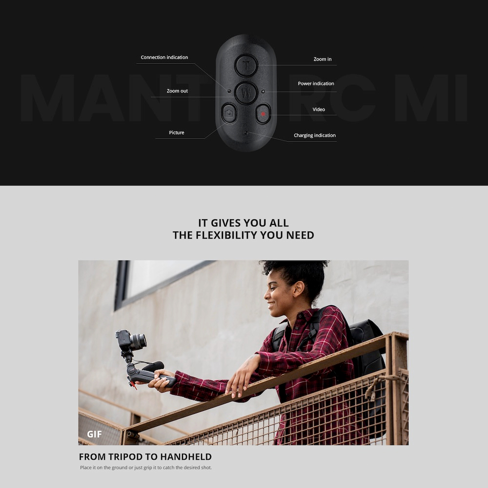 【ร้านค้าอย่างเป็นทางการ】PGYTECH MANTISPOD2.0 (ไม่มีรีโมทคอนโทรล) - ขาตั้งกล้องสำหรับกล้อง DSLR สมาร์ทโฟน Selfie โต๊ะทำงาน มี Dandelion Vlogging Live Streaming พกพาได้ - รูปที่ 5