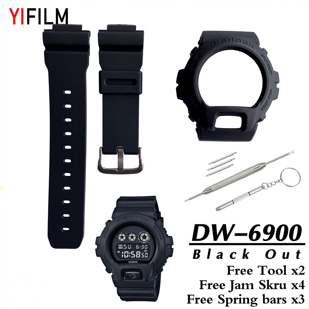 Yifilm G shock dw6900 bnb Bezel n band DW-6900 เคส band dw6900-1vdr evo 6900 gshock jam bnb dw6900 สั่งทํา