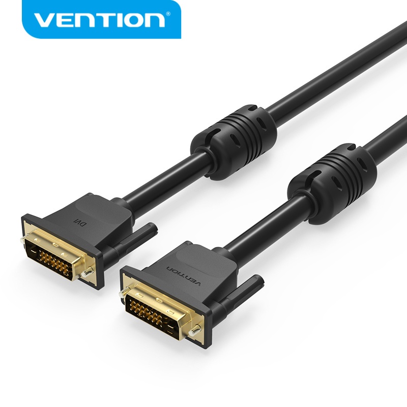 vention dvi to dvi dual link สายเคเบิ้ล dvi - d 24+1 male to male สําหรับโปรเจคเตอร์เครื่องคอมพิวเตอ