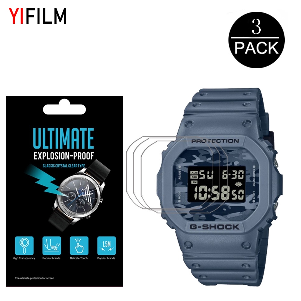 Yifilm ฟิล์มกันรอย HD แบบใส ไม่ใช่กระจก สําหรับ Casio G-SHOCK DW-5600CA DW5600CA 2 8 3 ชิ้น