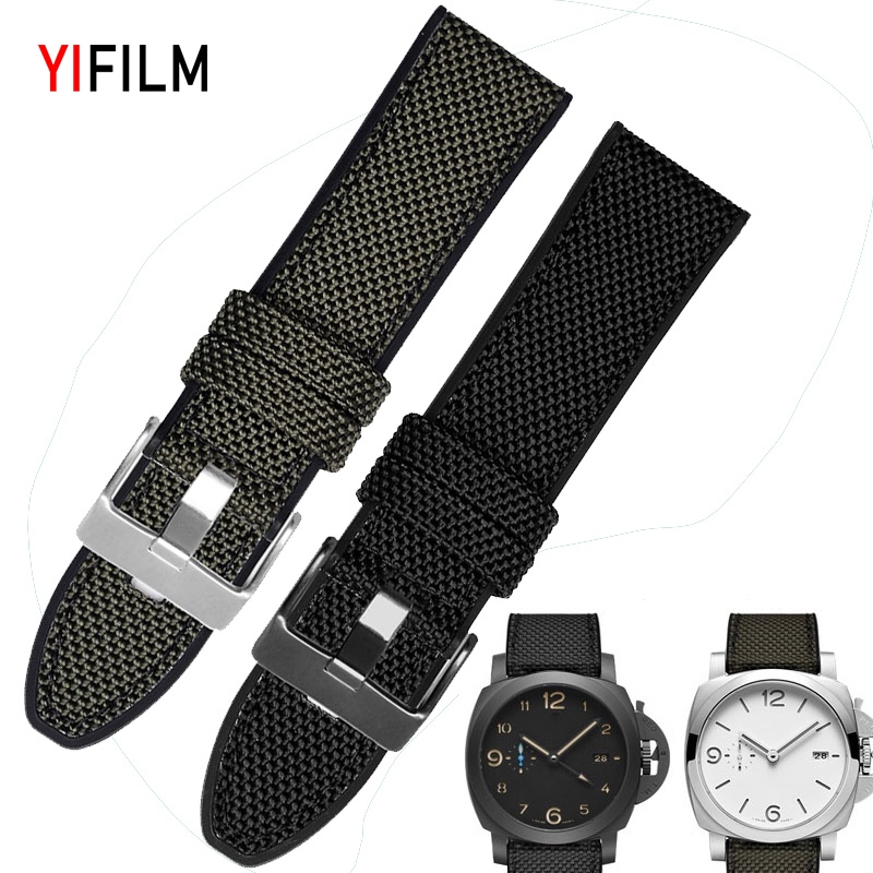 Yifilm สายนาฬิกาข้อมือไนล่อน แบบเปลี่ยน สําหรับ Diesel Dz4500 Dz7395 Dz4506 24 26 28 มม.