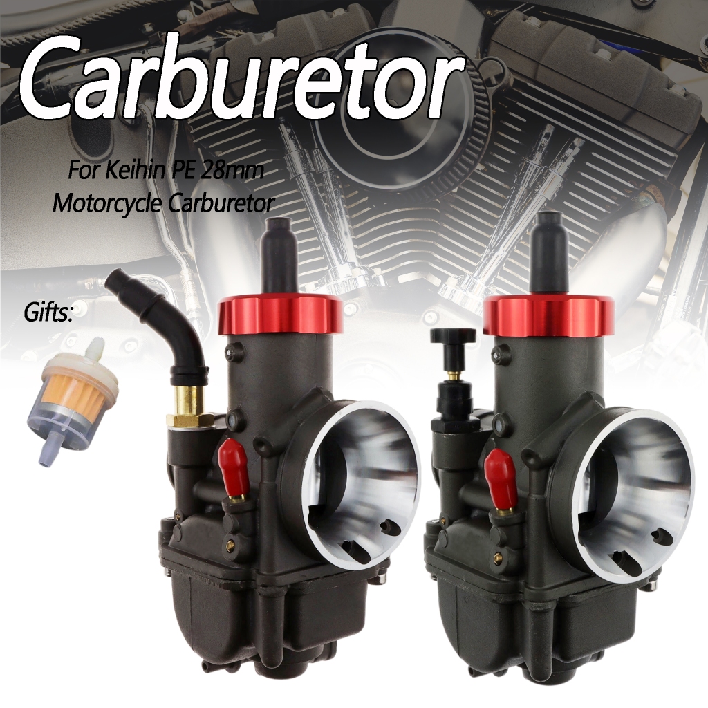 KEIHIN 28MM 30MM CARBURATOR PE by PITSBIKE POLISHED ROUNDSLIDE 30 mm เกลียวดึงแดมเปอร์แบบแมนนวล