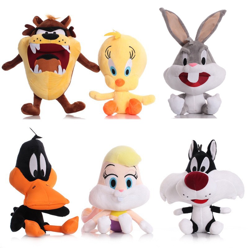 หมอนตุ๊กตานุ่ม รูปการ์ตูน Disney Space Jam Bugs Bunny Lola Bunny Daffy Duck Tasmanian Devil Tweety B