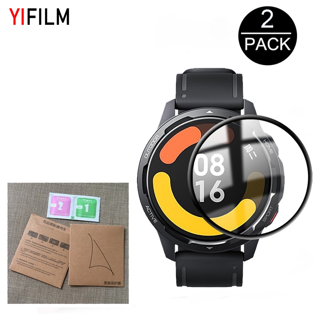 Yifilm ฟิล์มกันรอยหน้าจอ แบบนิ่ม ไม่ใช่กระจก สําหรับ Xiaomi Watch S1 Active Color 2 2 ชิ้น