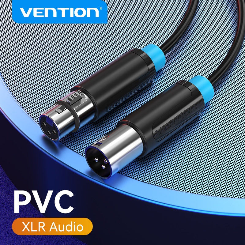 Vention Cannon XLR Audio Extension Cable male to female audio cable Stereo Microphone extended transmission Cable Mixer Stereo Amplifier 3 pin Balanced Cable
