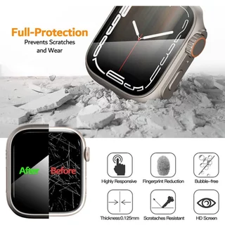เคสกันชนหน้า หลัง PC แบบแข็ง สําหรับ Apple Watch 45/44 มม. 40 มม. 41 มม. iwatch 8 7 6 5 4