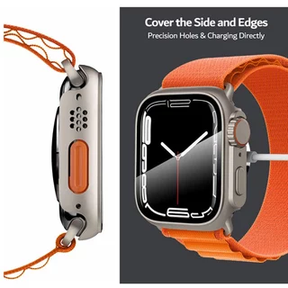 เคสกันชนหน้า หลัง PC แบบแข็ง สําหรับ Apple Watch 45/44 มม. 40 มม. 41 มม. iwatch 8 7 6 5 4