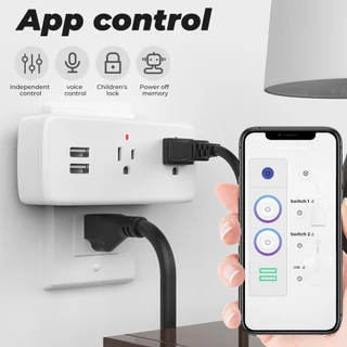 Smatrul Tuya อะแดปเตอร์ซ็อกเก็ต Wifi 16A ปลั๊กแบน ตั้งเวลาได้ สําหรับ Google Home Alexa Tmall Genie