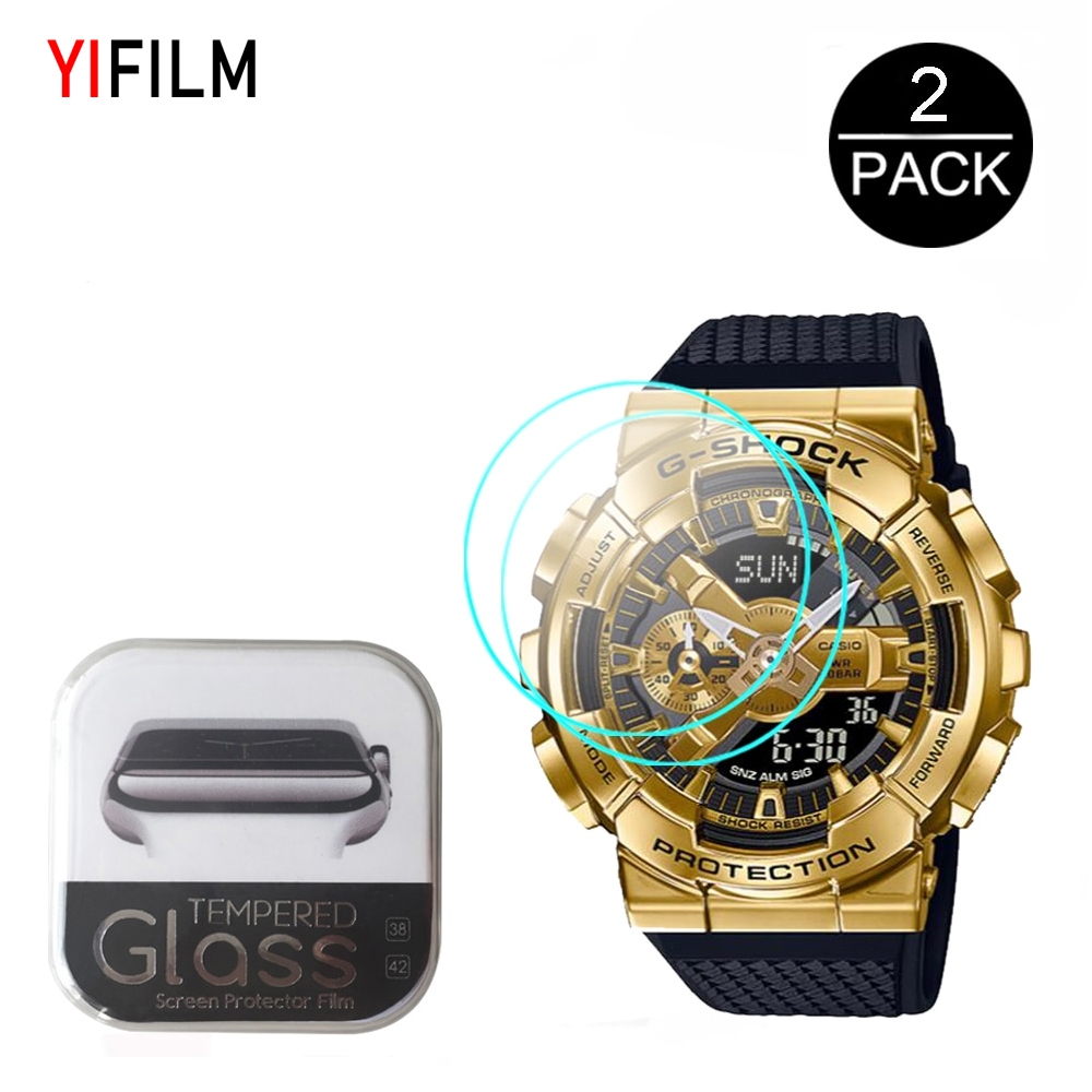 กระจกนิรภัยกันน้ํา 2 . 5 D 2 ชิ้นสําหรับ Casio G - Shock Gm - 110 Gm - 110 G Gm - 110 B Gm110 1A 1A9