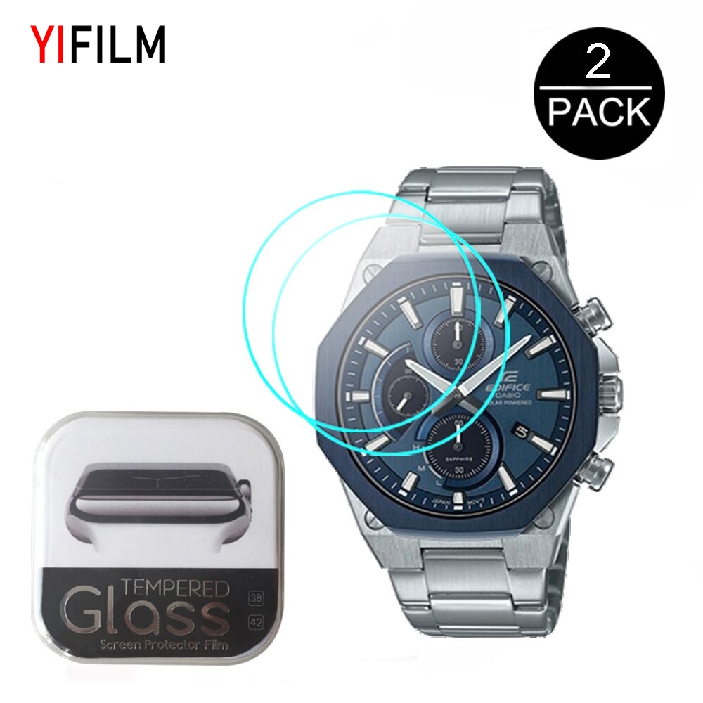 กระจกนิรภัยกันรอยหน้าจอ 2 ชิ้นสําหรับ Casio Edifice Efr - S108D Efs - S570Db Efs - S570Dc Efr - S108