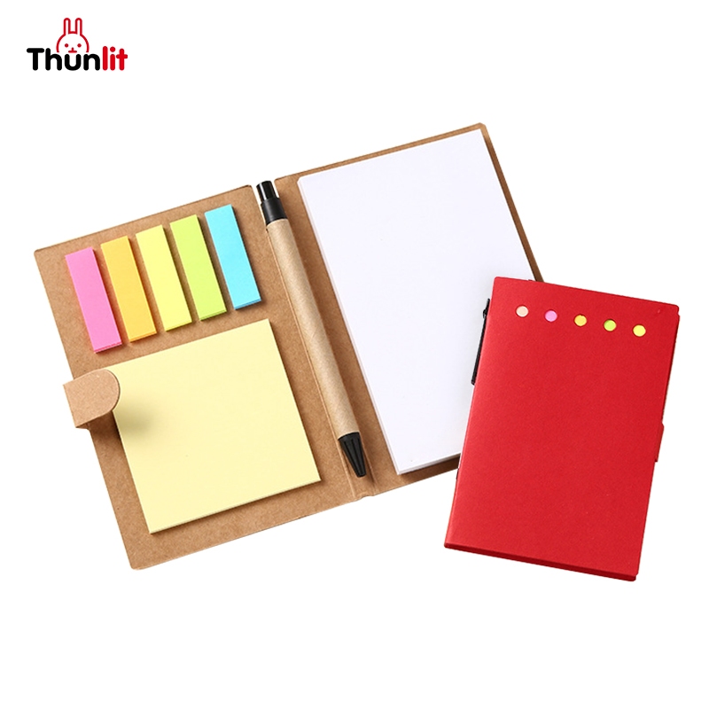 Thunlit สมุดโน๊ต Kraft พร้อมกระดาษโน้ตและปากกา (ปกแข็ง) แจกของรางวัลโรงเรียนระดับองค์กร ของขวัญขายดี คุณภาพดีเยี่ยม