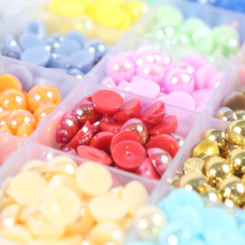 ลูกปัดไข่มุก ก้นแบน ครึ่งวงกลม ขนาด 2 3 4 5 6 8 10 12 มม. หลายขนาด สําหรับตกแต่งเล็บ Diy - รูปที่ 2