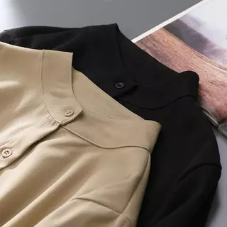เสื้อเชิ้ตแขนยาว คอปก ทรงหลวม สีขาว แฟชั่นฤดูใบไม้ร่วง สไตล์เกาหลี และฮ่องกง สําหรับผู้หญิง