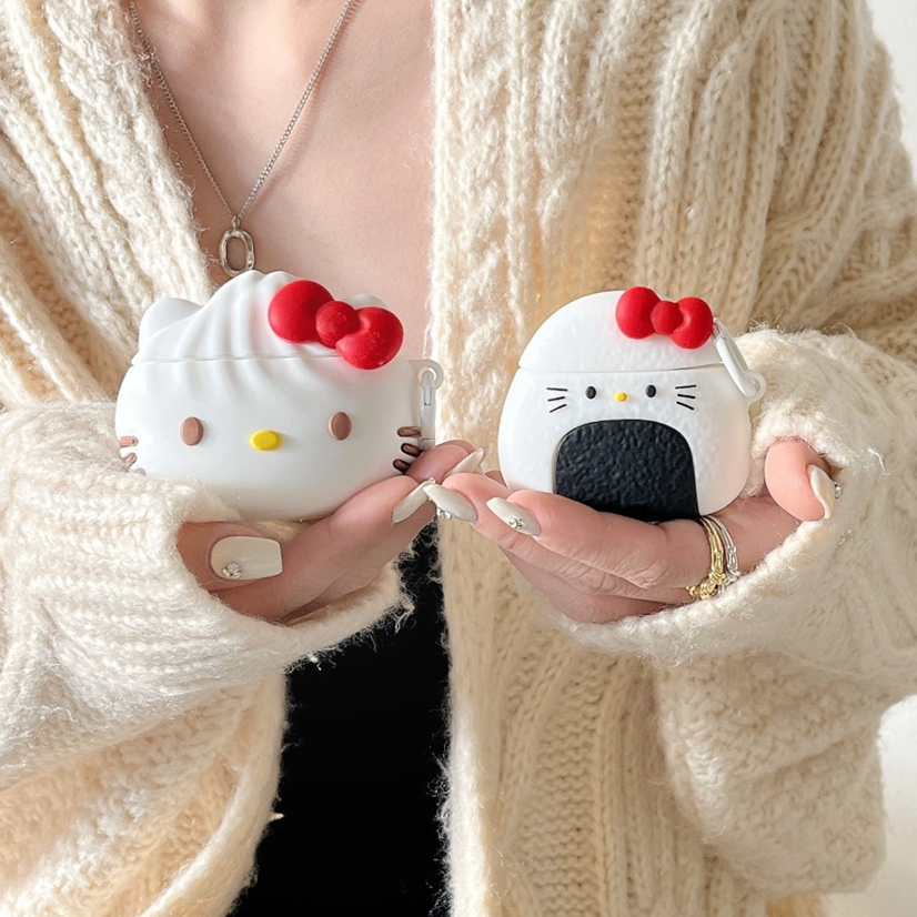 สําหรับ iphone AirPods Pro AirPods 1/2/3/4 Rice ball bun KT เคสหูฟังไร้สาย