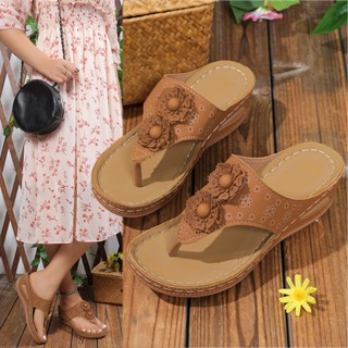 พร้อมสต็อกรองเท้าแตะส้นเตารีดเท้าผู้หญิงรองเท้าแตะแบบใหม่ผู้…