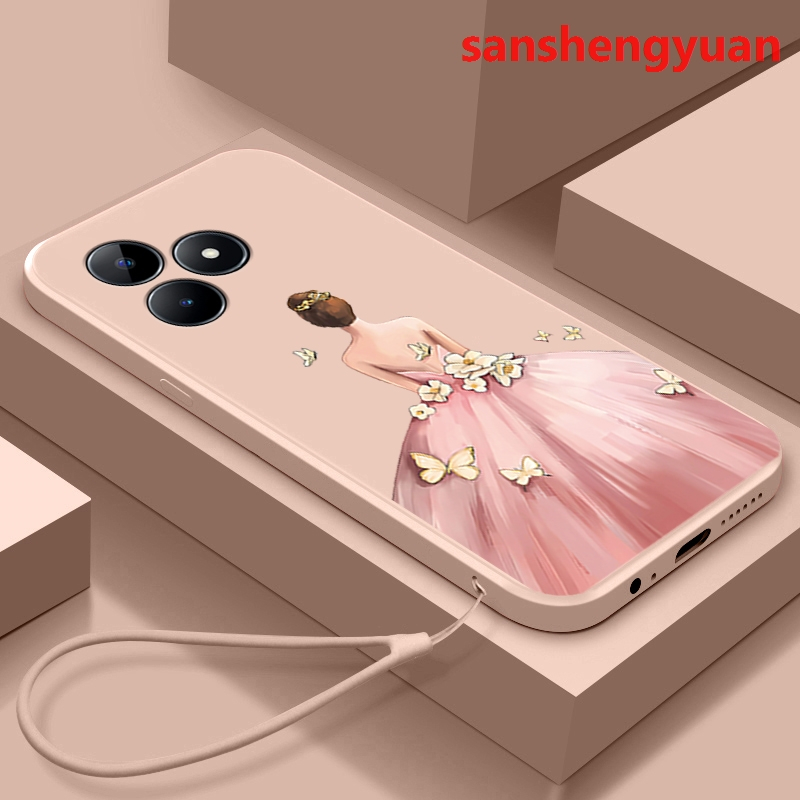 เคส ปลอก realme C53 realme C51โทรศัพท์กรณี softcase ซิลิโคนเหลวกันกระแทกปกการออกแบบใหม่ ytbyns01