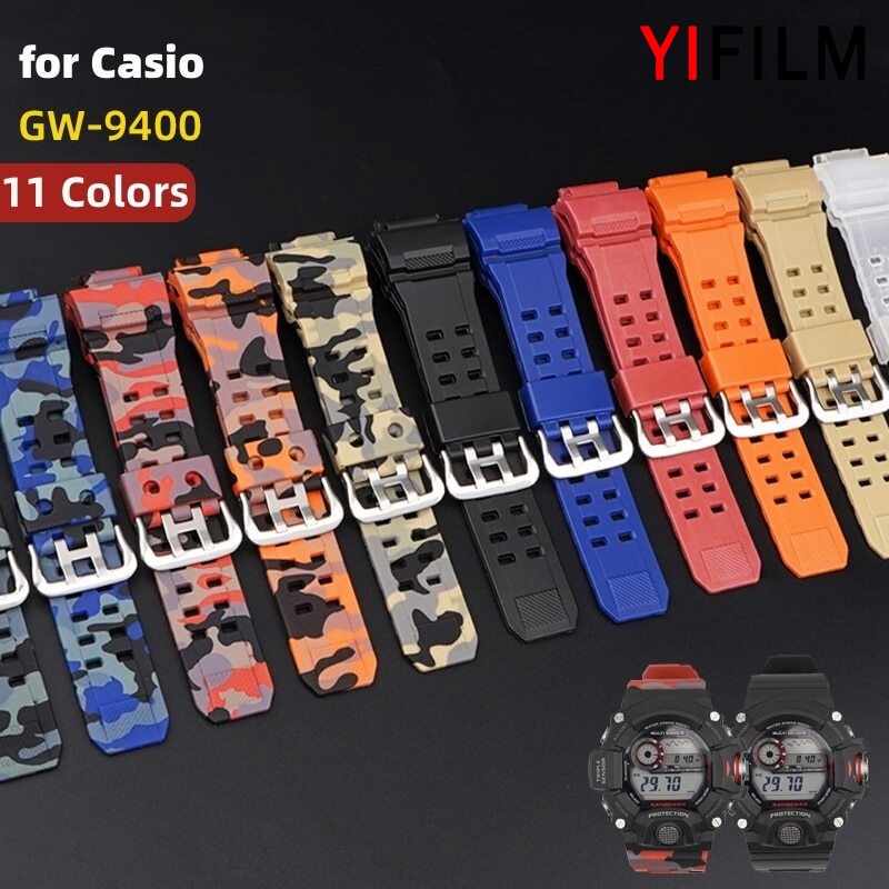 สายนาฬิกาข้อมือยาง เรซิ่น กันน้ํา แบบเปลี่ยน สําหรับ Casio G Shock GW9400 GW 9400 GW9300