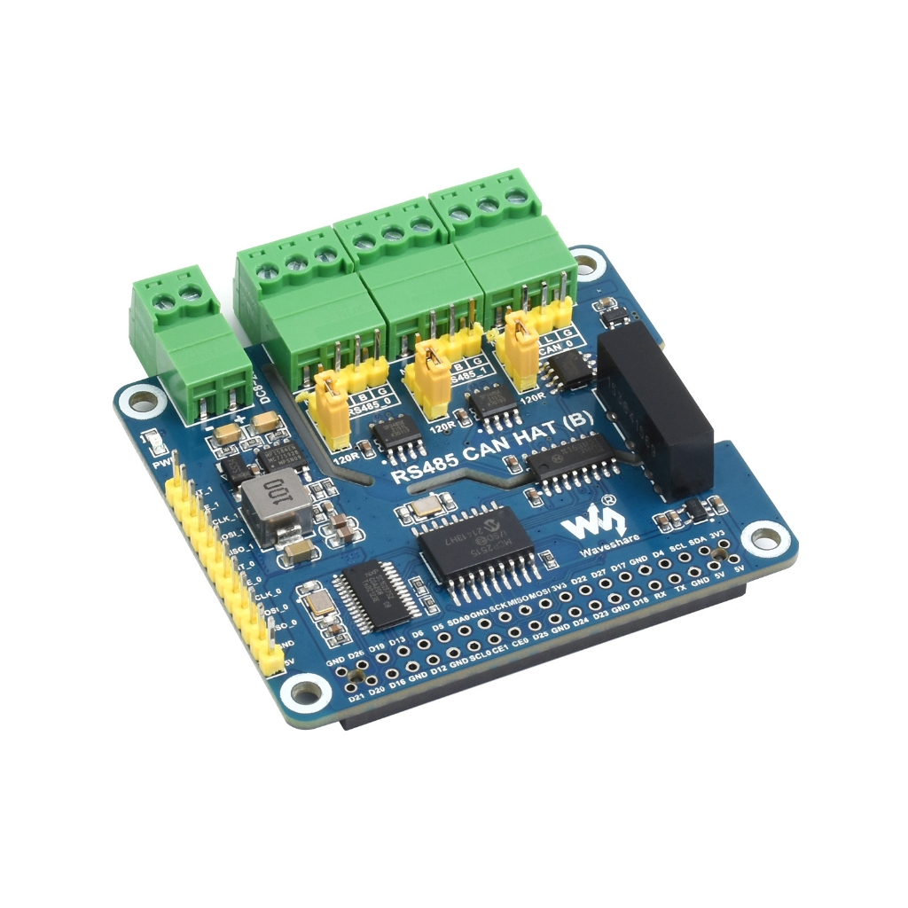 2-Channel RS485 and 1-CH CAN BUS Module Expansion Board Kit for RasPi RPI Raspberry Pi 3 Model B Plu