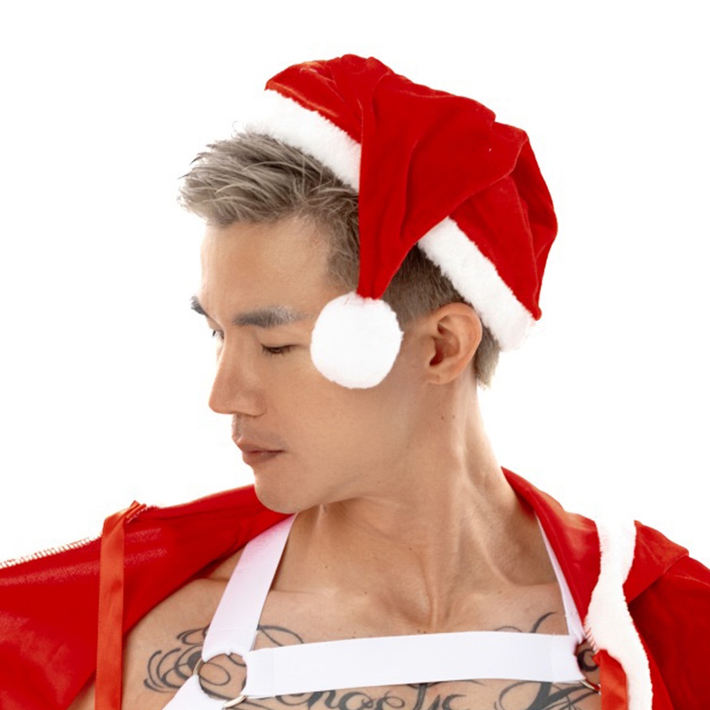 หมวกซานต้าคลอส ผ้ากํามะหยี่ขนนิ่ม สีแดง เหมาะกับเทศกาลคริสต์มาส สําหรับผู้ใหญ่ และเด็ก