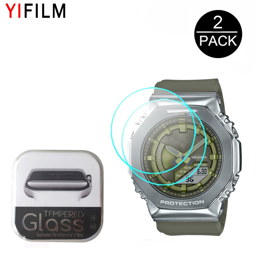 2PCS Transparent Protective Film For Casio G-SHOCK GM-S2100PG GM-S2100B GM-S2100 GM-2100N GM-2100B S