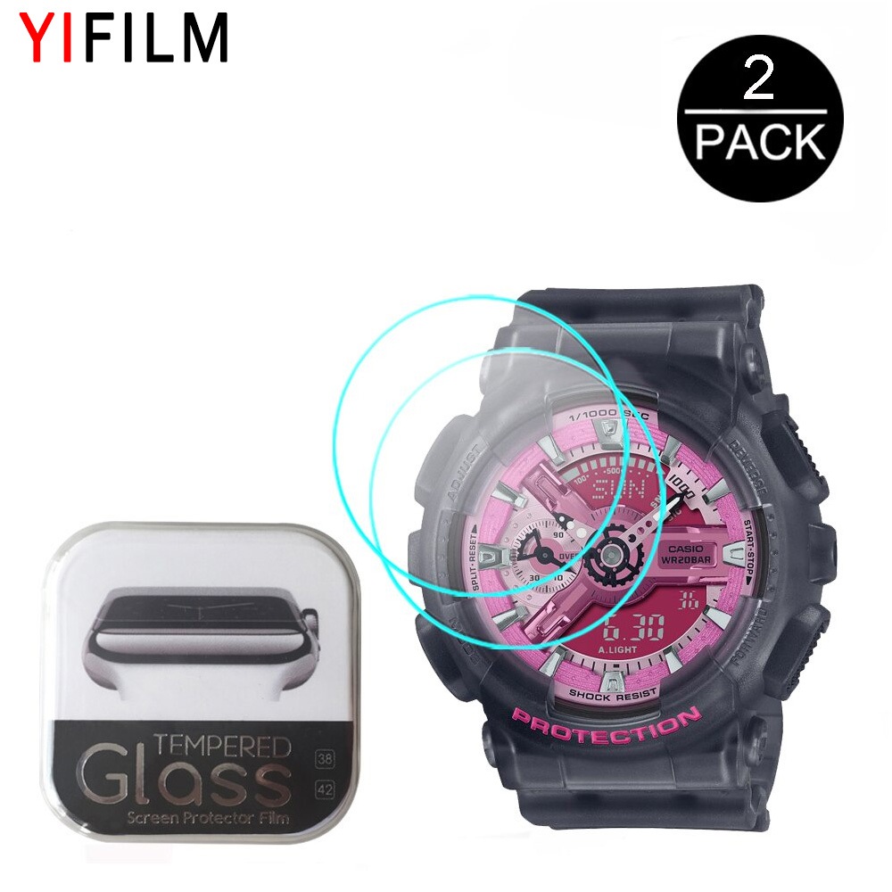ฟิล์มกระจกนิรภัยกันรอยขีดข่วนสําหรับ Casio G-Shock Gma-S110Np Gma-S120Np Gma-S130Np Gma-S140Np 2 ชิ้น