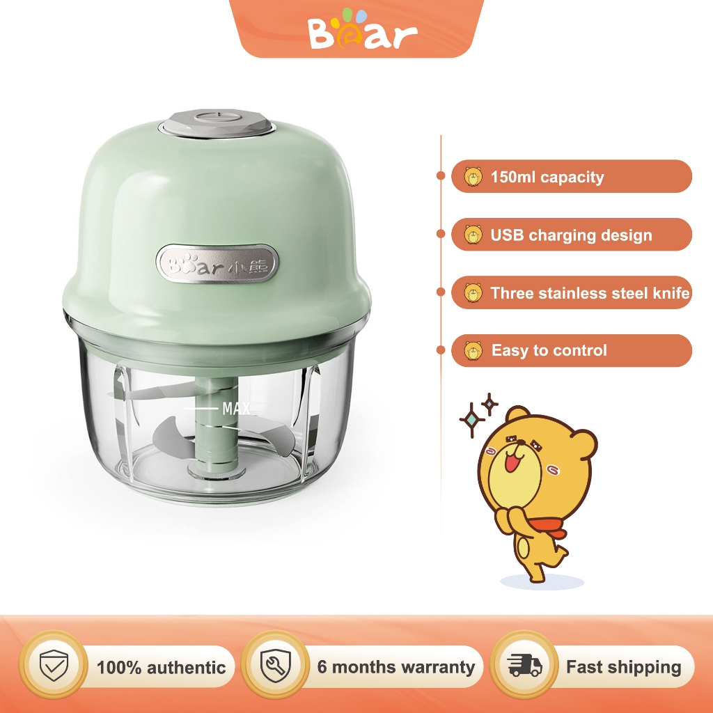 Bear เครื่องบดเนื้อสัตว์ไฟฟ้า แบบชาร์จ USB QSJ-E40B1