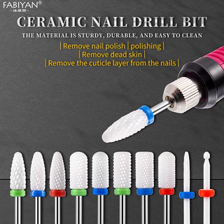 เพชรเซรามิคเล็บเจาะชุด Bit Remo val ยาทาเล็บเล็บเครื่องมืออุปกรณ์เสริม (10 ชิ้น/ถุง)
