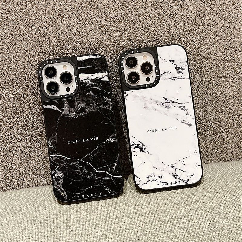 กระจกปลอก Marbling สําหรับ iPhone 11 12 13 14 15 16 Pro Max X XR XSMAX 7 8 SE2020 เคสโทรศัพท์กันกระแทกคลุมทั้งหมด