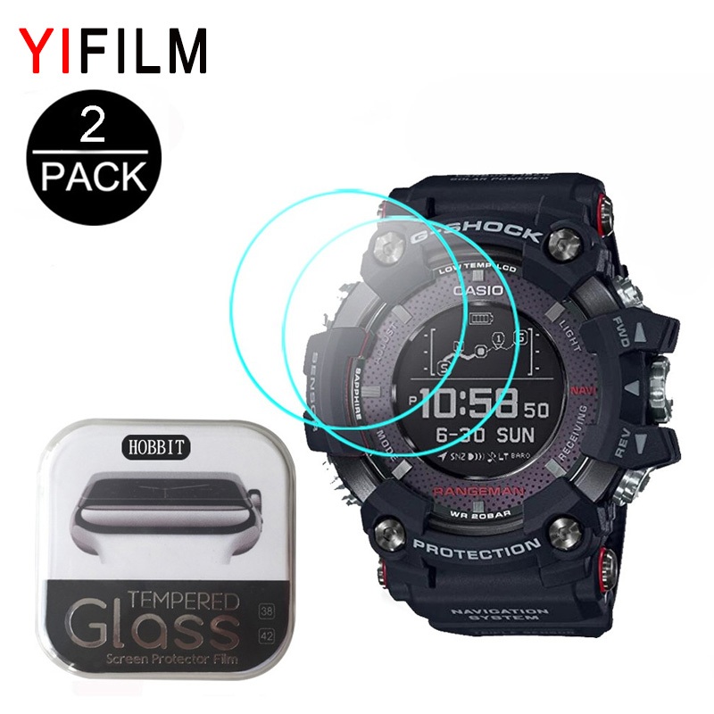 กระจกนิรภัยกันรอยหน้าจอ 9 H 2 ชิ้นสําหรับ Casio G - Shock Gpr - B1000 Grb - 100 Sgw - 100 Gwg - 1000