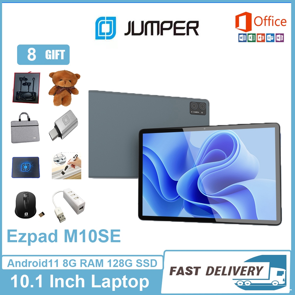 【Express Delivery Gift Set】Jumper Ezpad M10SE 10.1 inch Touchscreen Laptop Tablet 8GB RAM 128GB EMMC Android 11 MT8183 Thai Keyboard