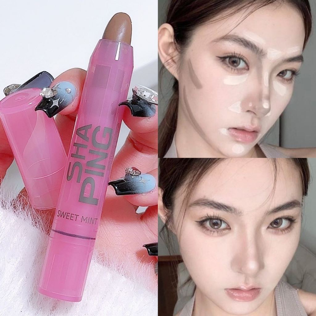 Sweet MINT ไฮไลท์สติ๊ก เนื้อแมตต์ ปรับสีผิวให้กระจ่างใส คอนทัวร์หน้า กันน้ํา ติดทนนาน แท่งเงา คอนทัวร์ เครื่องสําอาง