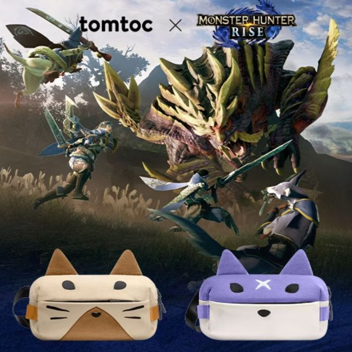 Tomtoc Chest Bag Messenger Bag [Monster Hunter Follower] Palico Palico & Palamute