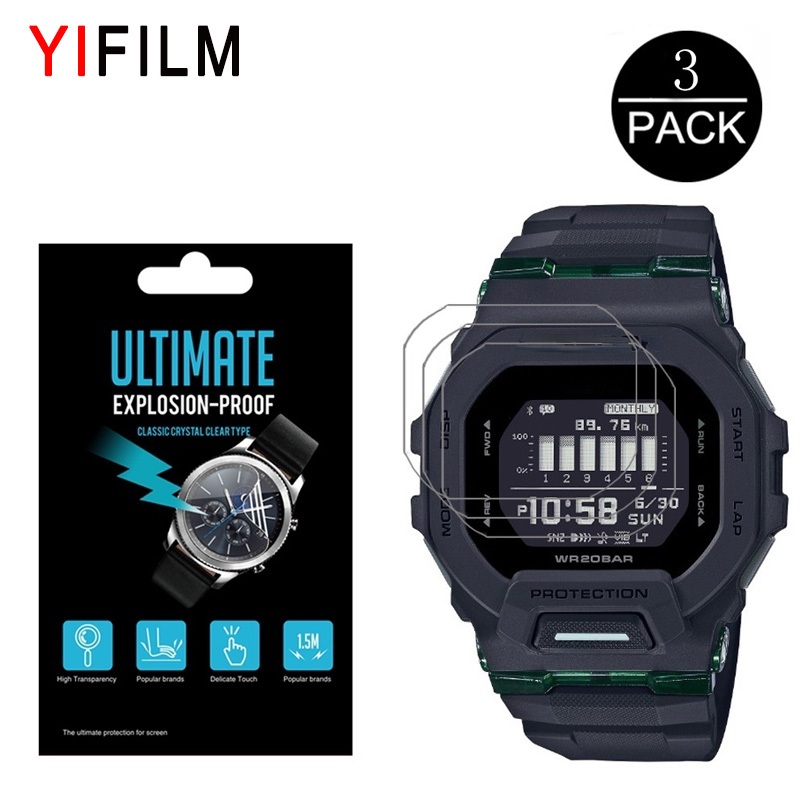 Yifilm ฟิล์มกันรอยหน้าจอนาโน ไม่ใช่กระจก สําหรับสมาร์ทวอทช์ Casio G-SHOCK GLX-5600RT GBD-200UU 3 ชิ้