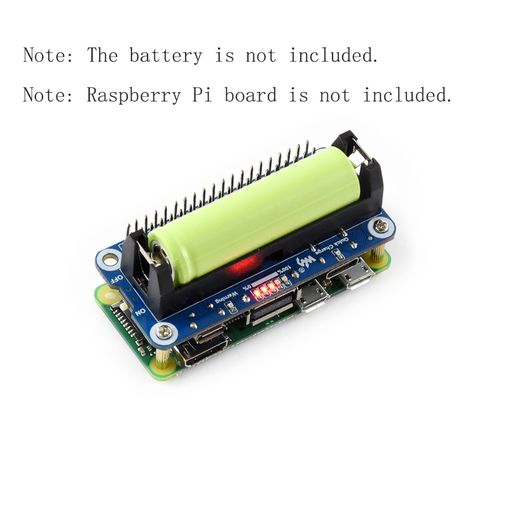 5V Sregulated Output Li-ion Battery Power Supply พาวเวอร์ซัพพลาย Module Expansion Board HAT for RPI 