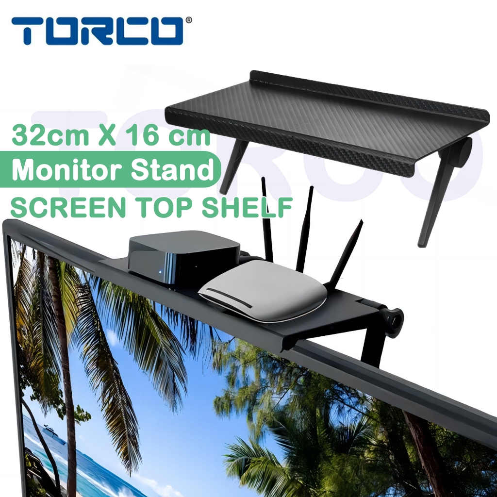 Torco TV Box Top Shelf Storage Bracket Stand Monitor Wall Mount Rack พลาสติก Organizer Desktop สําหรับ Home